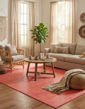 Pink Bamboo Rug