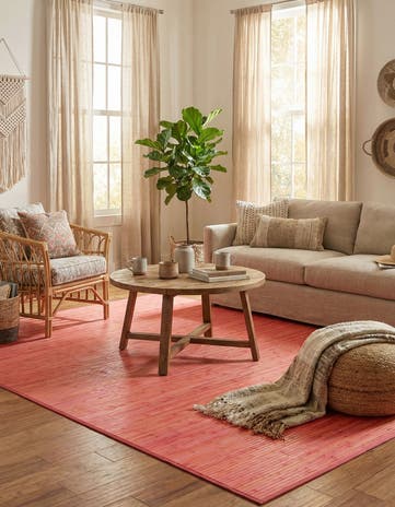 Pink Bamboo Rug