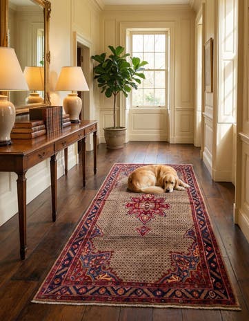 5' 3 x 10' 7 Hand Knotted Songhor Persian Wool Runner Rug