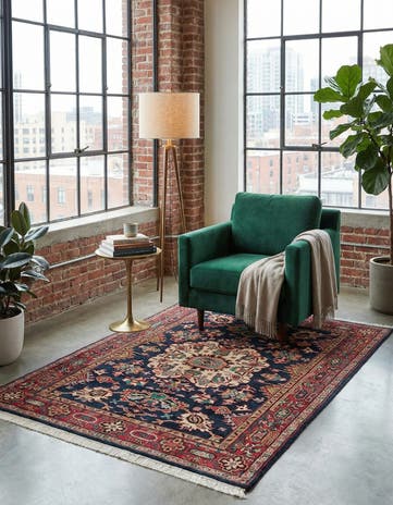 5' 7 x 8' 1 Heriz Rug