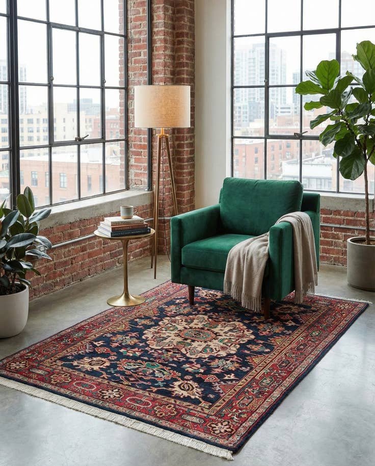 Detail image of 5' 7 x 8' 1 Heriz Rug