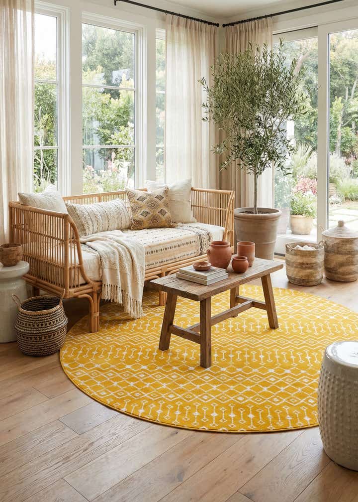 10' x 10' Kasbah Trellis Round Rug