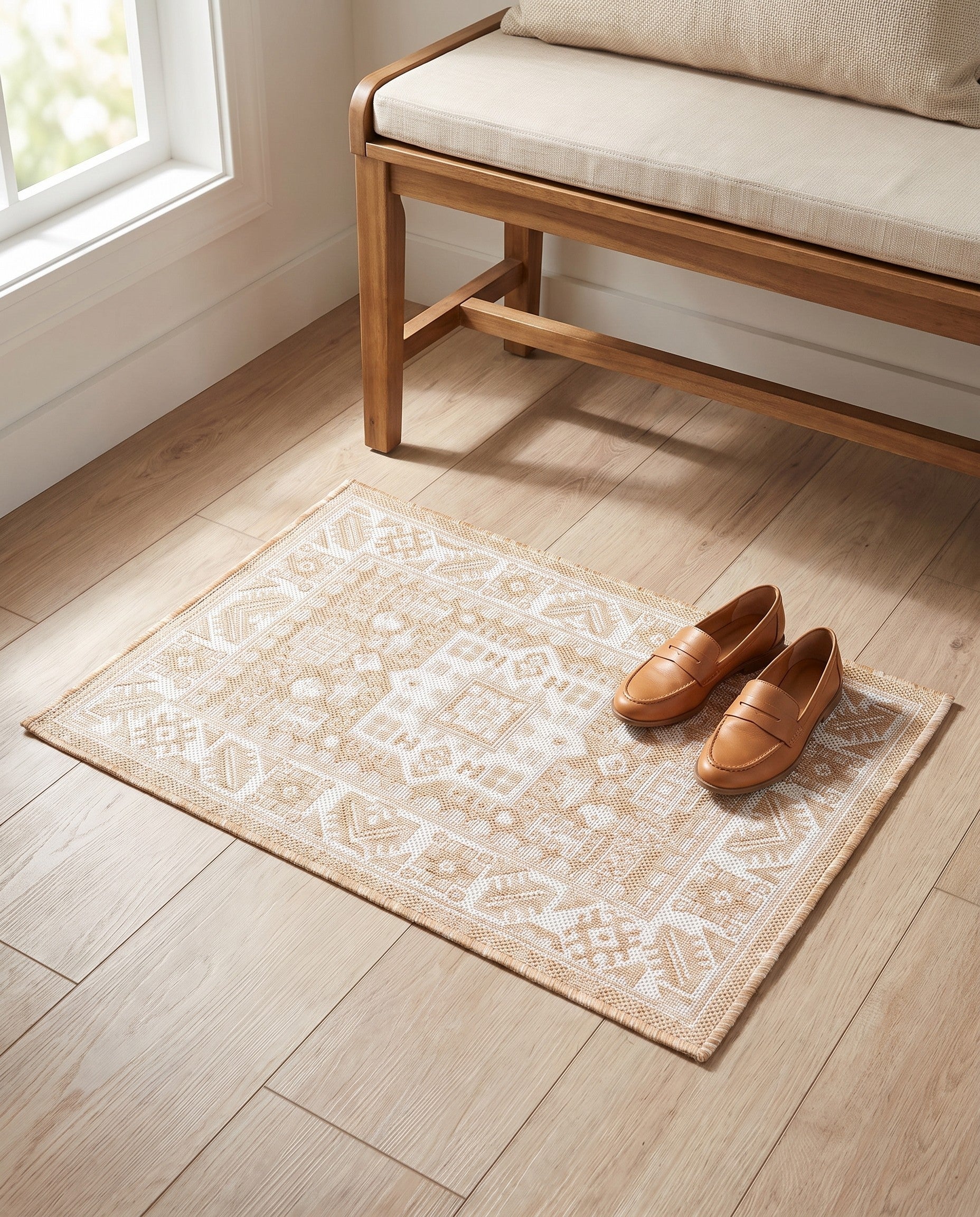 2' x 3' Easy-Clean Aztec Indoor / Outdoor Rug