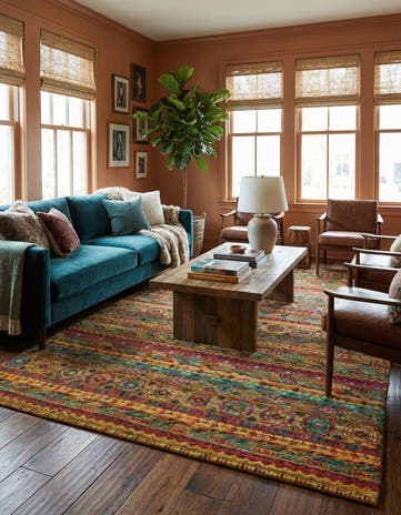 5' 6 x 8' 1 Hand Knotted Darya Oriental Wool Rug