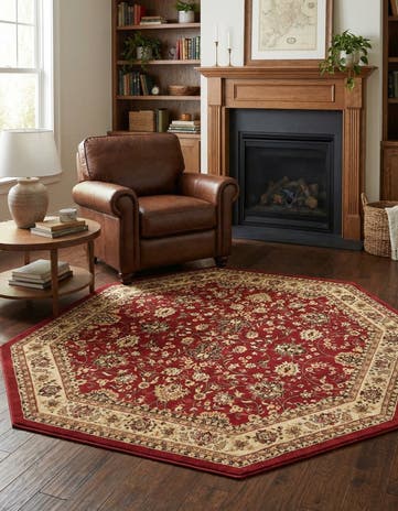 Burgundy Yasmin Octagon Rug