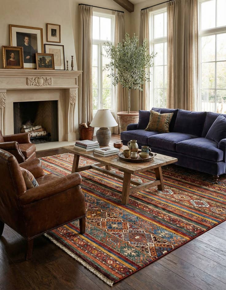 Detail image of 5' 10 x 7' 10 Ariana Ziegler Wool Rug