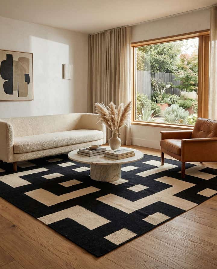 5' 9 x 7' 10 Hand Woven Kilim Modern Wool Rug