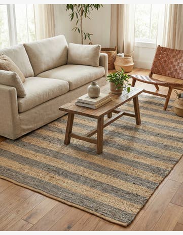Gray Ivory Handmade Braided Jute Rug