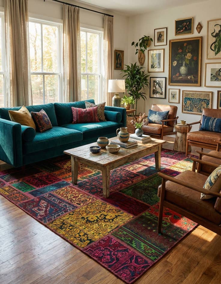 Detail image of 5' 10 x 7' 7 Hand Knotted Ultra Vintage Persian Wool Rug