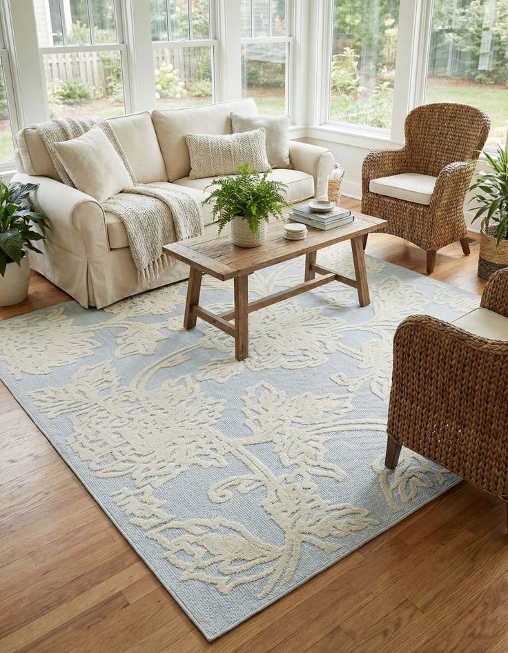 Detail image of 7' 10 x 7' 10  Washable Aruba Indoor / Outdoor Square Rug