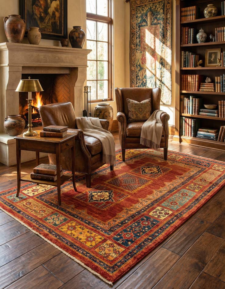 Detail image of 3' 7 x 5' 4 Kashkuli Wool Rug