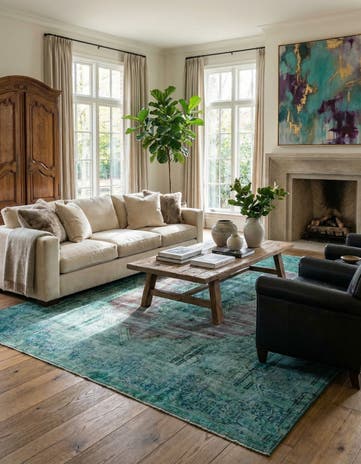 9' 9 x 12' 6 Hand Knotted Ultra Vintage Persian Wool Rug