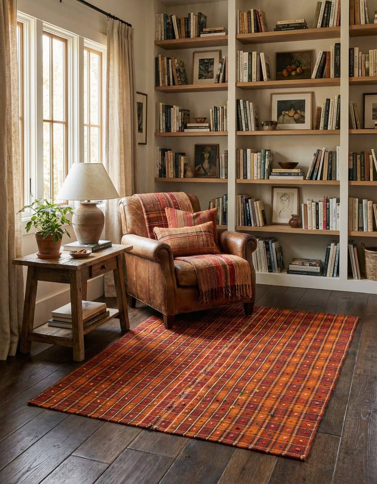 Detail image of 4' 10 x 5' 10 Jajim Rug