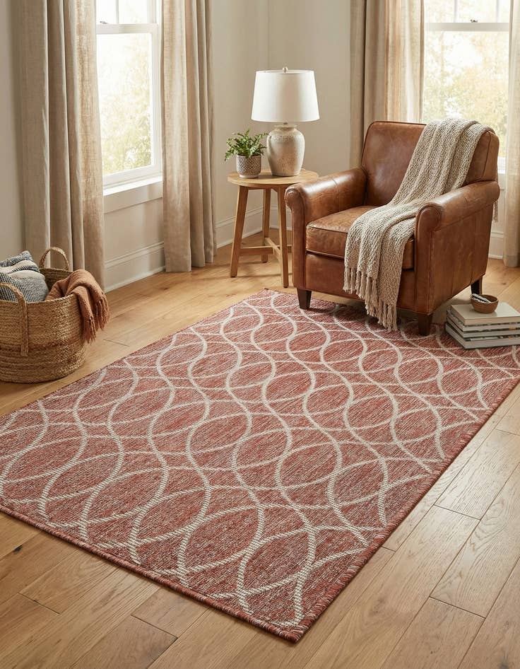 Detail image of 3' x 5' 3  Washable Trellis Indoor / Outdoor Rug