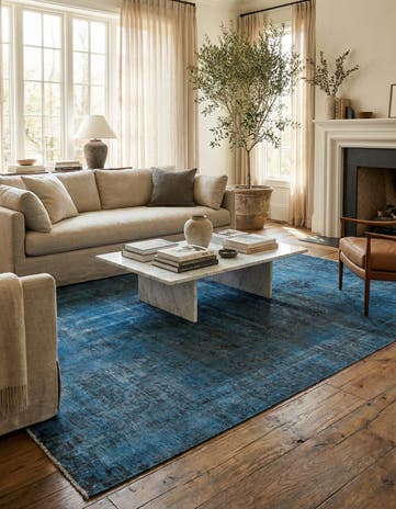 6' 2 x 8' 10 Hand Knotted Ultra Vintage Persian Wool Rug