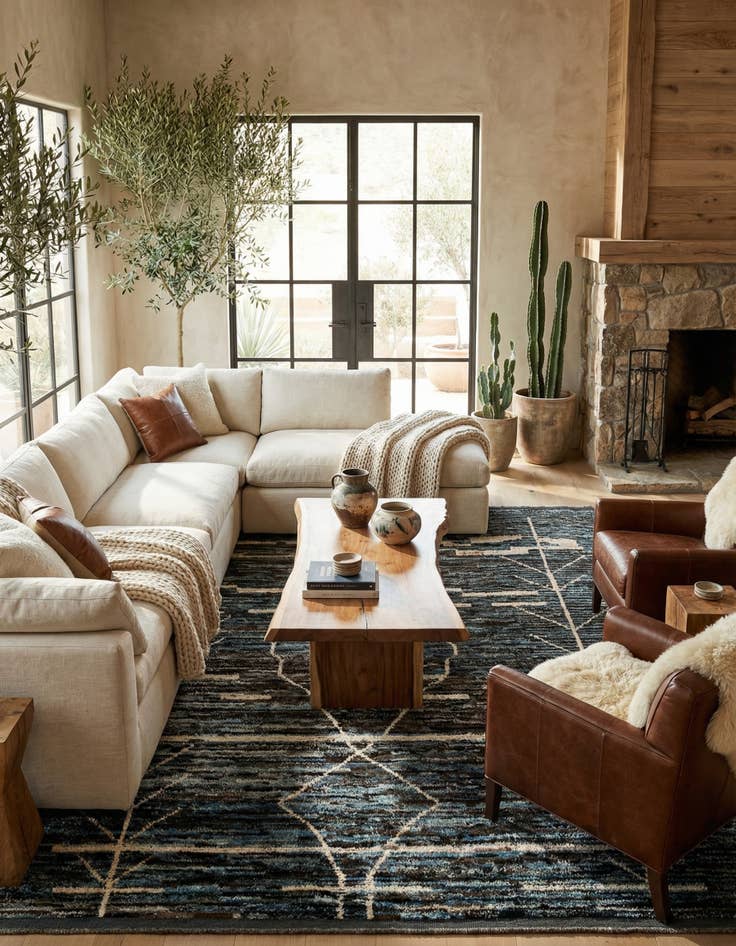 Detail image of 8' 5 x 10'  Hand Knotted Moroccan Wool Rug