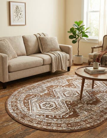 Brown Charlotte Oval Rug
