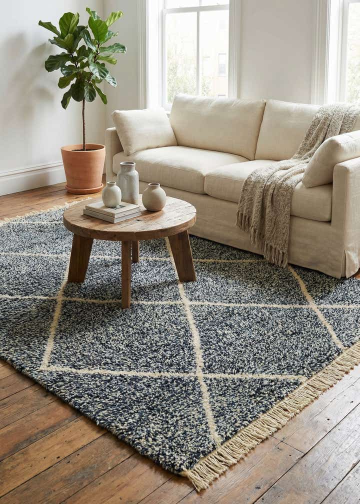 5' 5 x 8' 5 Hand Knotted Moroccan Wool Rug