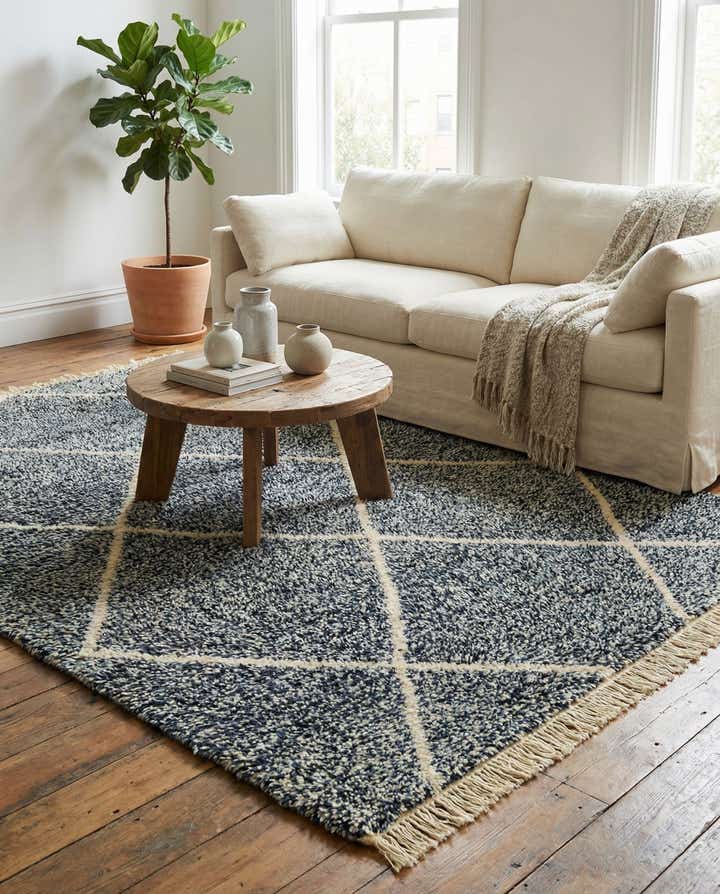 5' 5 x 8' 5 Hand Knotted Moroccan Wool Rug