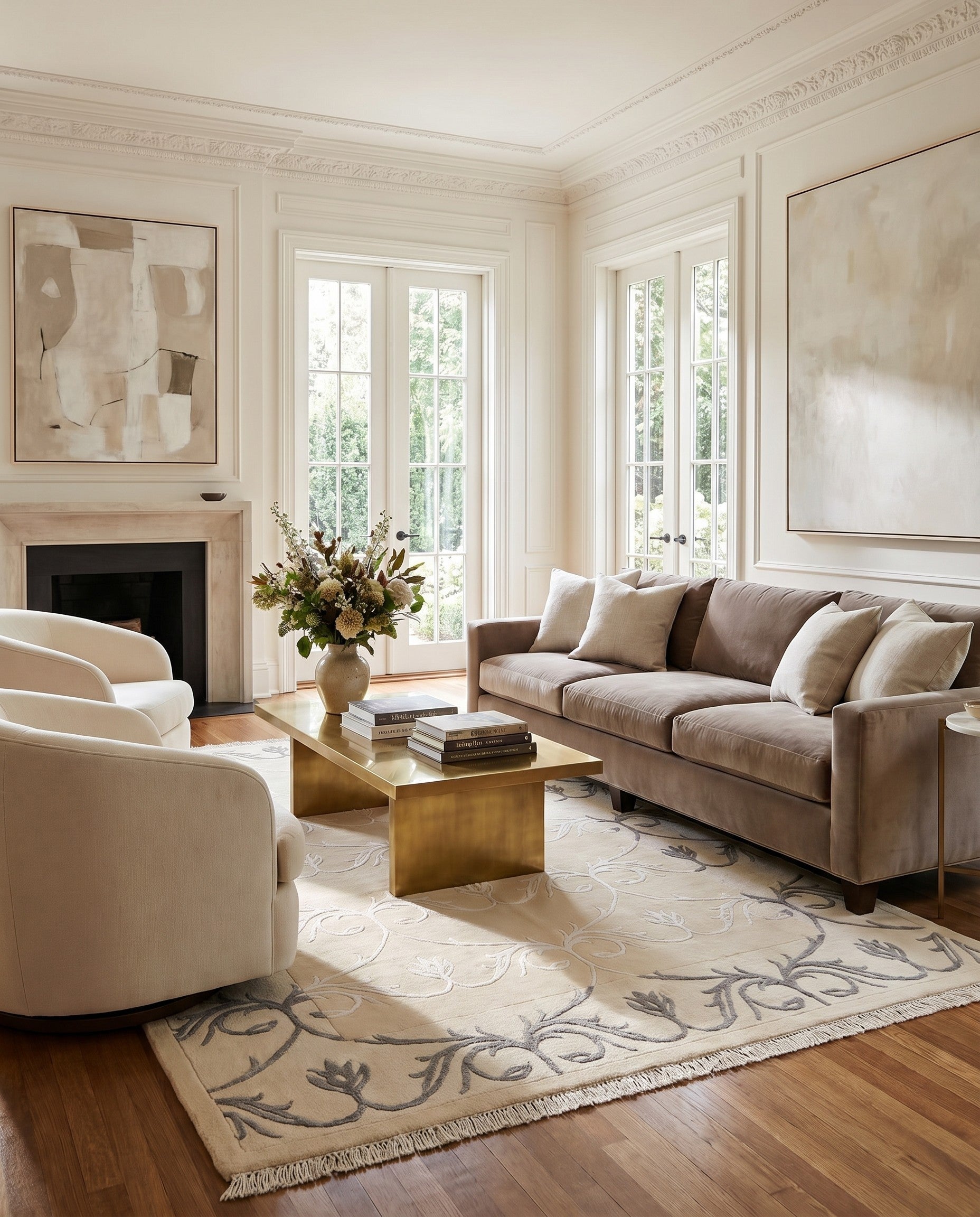 4' 11 x 6' 8 Hand Knotted Darya Wool Rug
