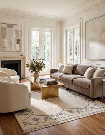 4' 11 x 6' 8 Hand Knotted Darya Wool Rug