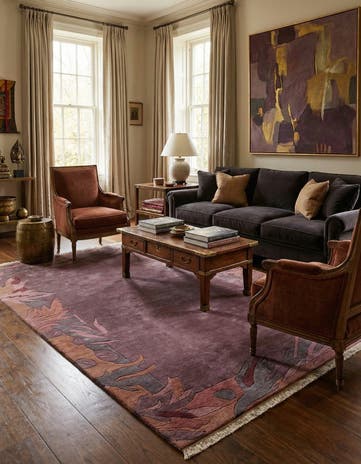 6' 6 x 9' 9 Hand Knotted Tibet Wool Rug