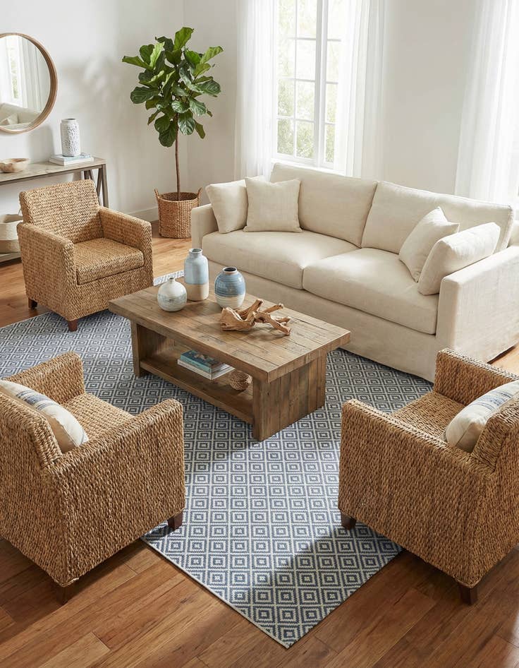 Detail image of 13' x 13'  Washable Jill Zarin Costa Rica Indoor / Outdoor Square Rug