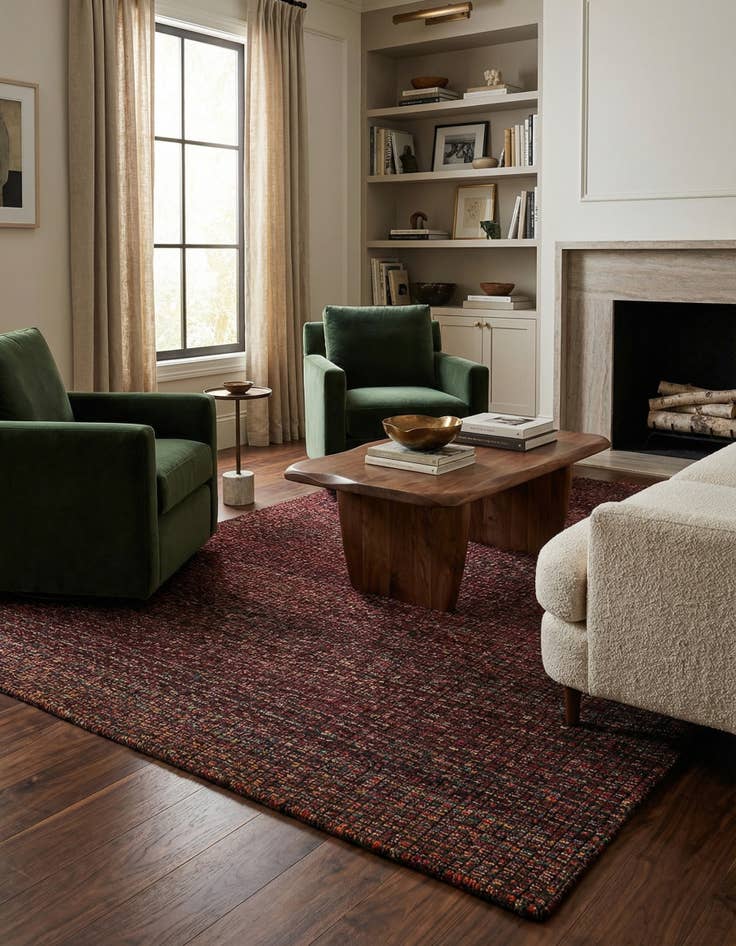 Detail image of 5' 6 x 8'  Hand Knotted Darya Wool Rug