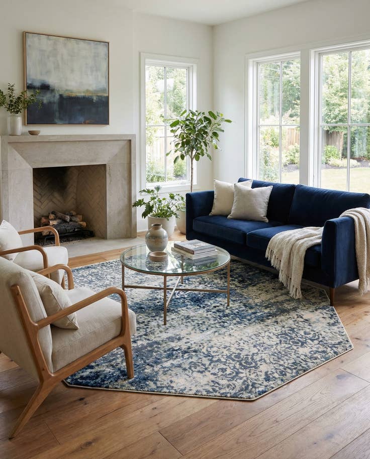 Detail image of 7' 10 x 7' 10 Gossamer Octagon Rug