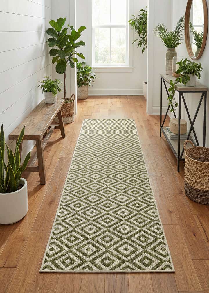 2' x 8' Easy-Clean Jill Zarin Costa Rica Indoor / Outdoor Runner Rug