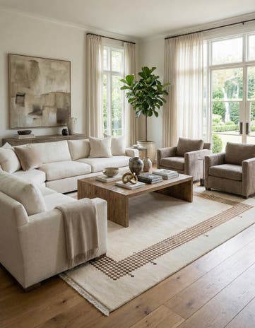 7' 10 x 9' 10 Hand Knotted Darya Wool Rug