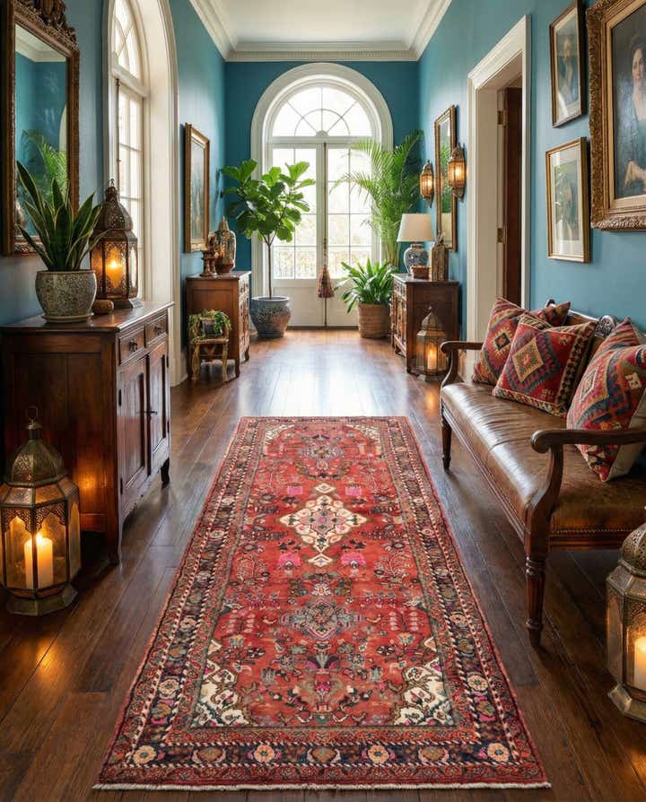 3' 6 x 9' 6 Hamedan Runner Rug