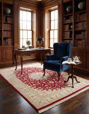 5' 1 x 7' 9 Ghom Silk Rug