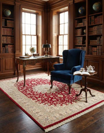 5' 1 x 7' 9 Ghom Silk Rug