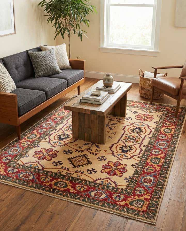 4' 11 x 7' 1 Hand Knotted Kazak Rug