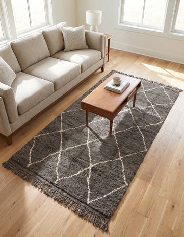 3' 10 x 6' 9 Hand Knotted Moroccan Wool Rug