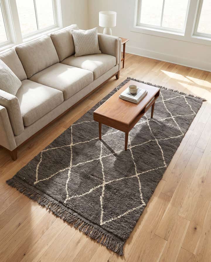 3' 10 x 6' 9 Hand Knotted Moroccan Wool Rug