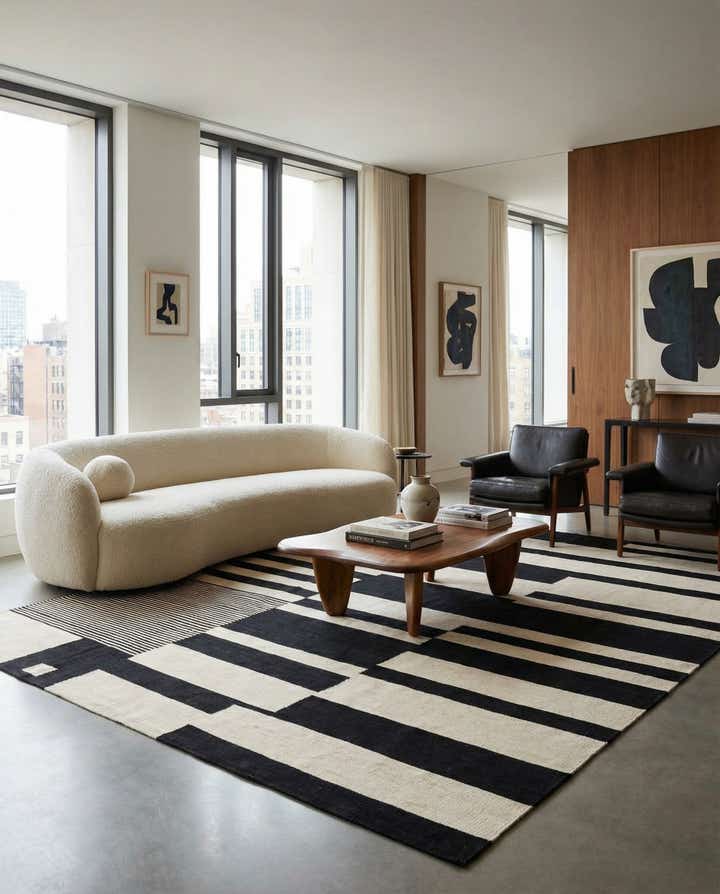 8' 2 x 9' 8 Hand Woven Kilim Modern Wool Rug