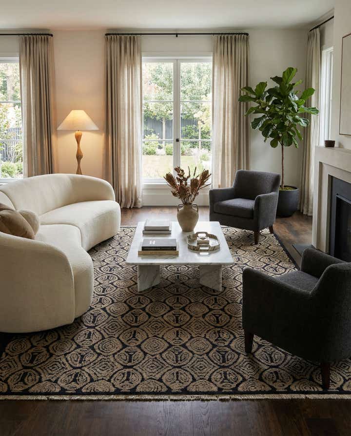 9' 2 x 12' 3 Hand Knotted Darya Wool Rug