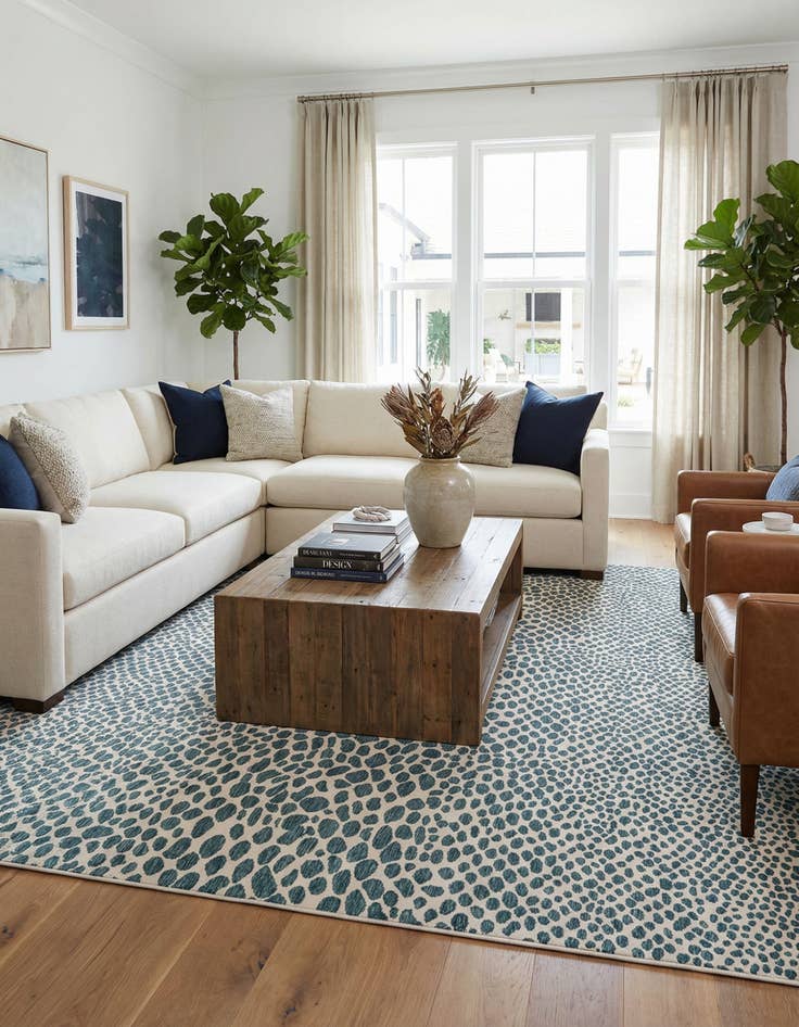 Detail image of 13' x 13' Easy-Clean Jill Zarin Cape Town Indoor / Outdoor Square Rug