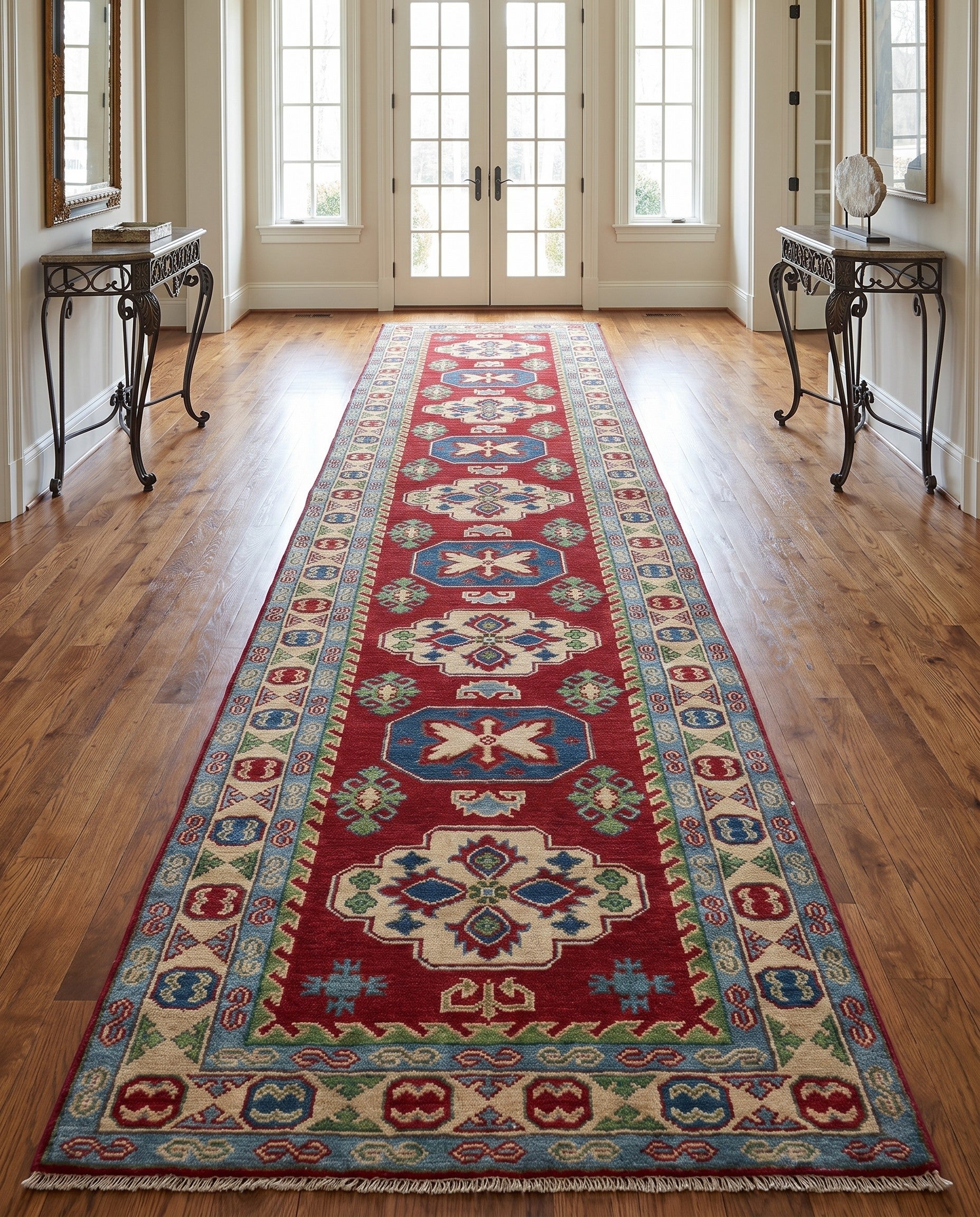 2' 9 x 12' 11 Hand Knotted Kazak Runner Rug