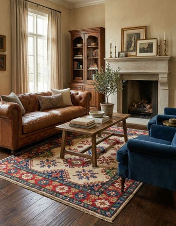 4' x 6' Hand Knotted Kazak Rug