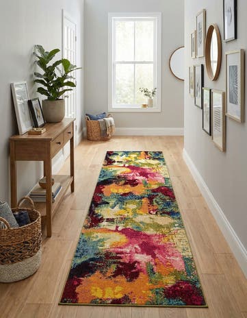 Washable Hyacinth Runner Rug
