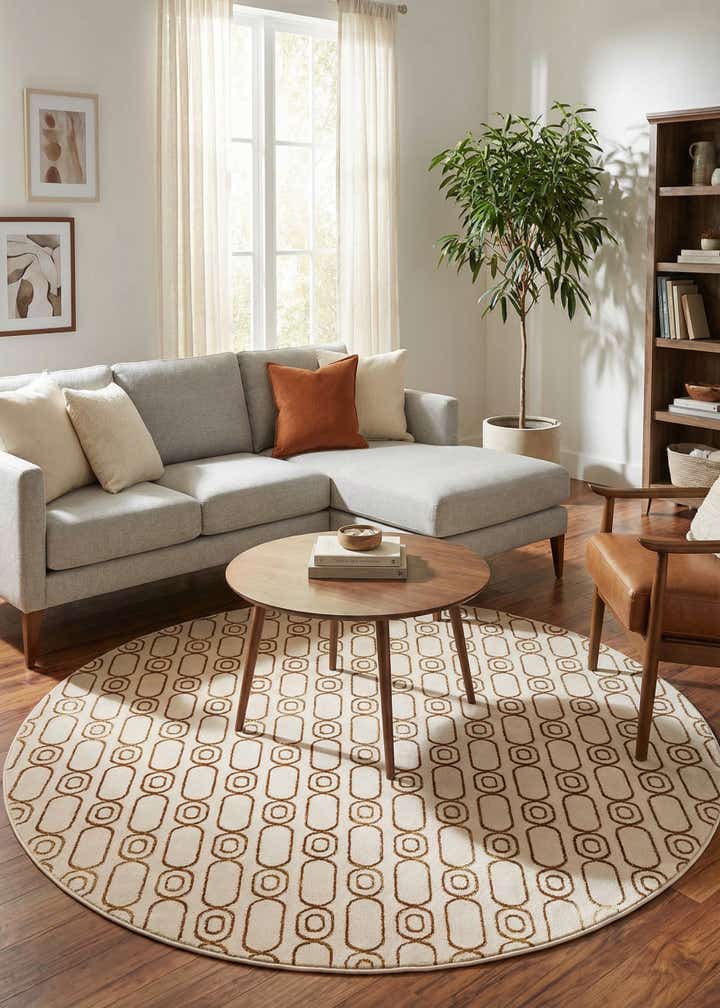7' 10 x 7' 10 Vogue Geo Round Rug