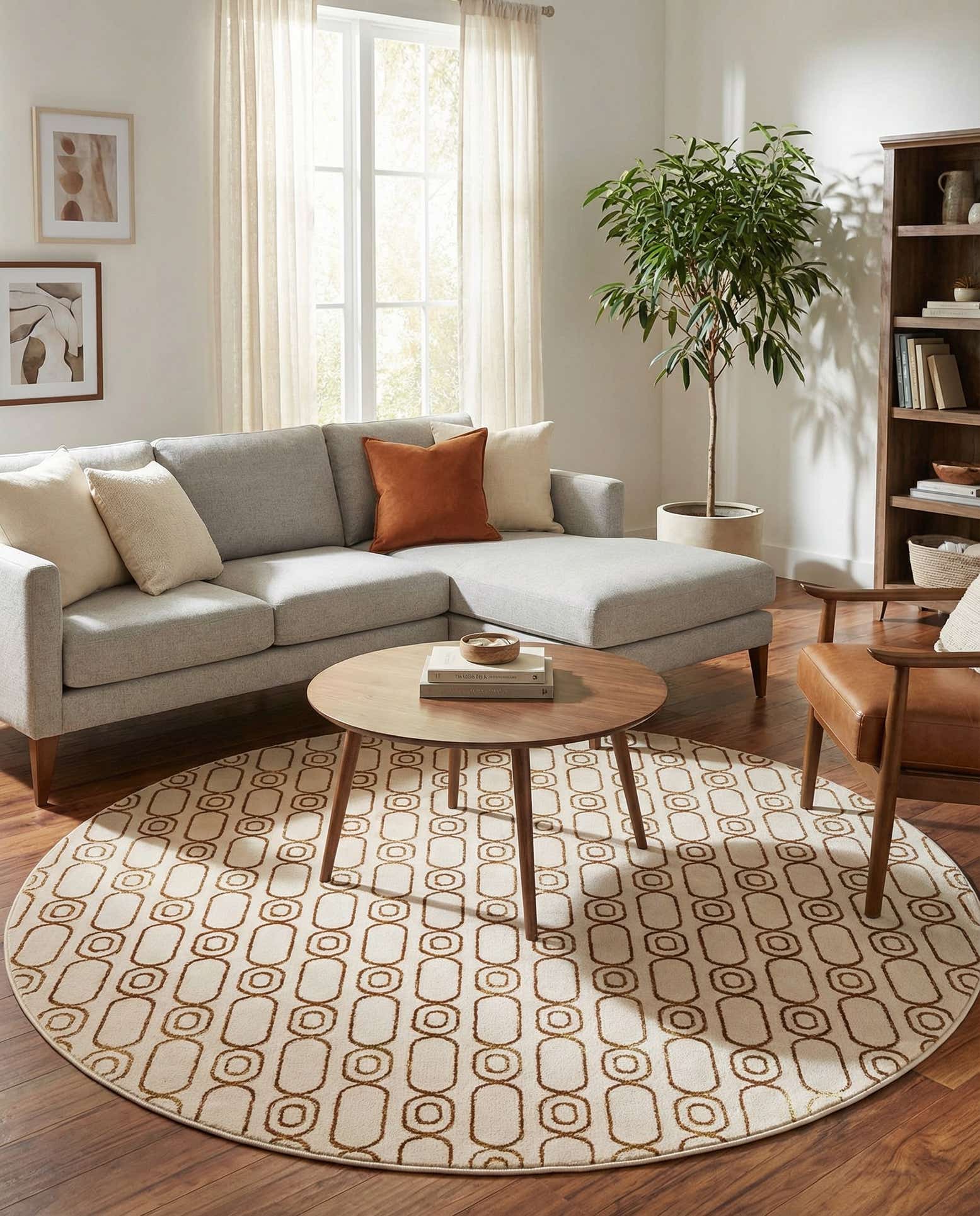 7' 10 x 7' 10 Vogue Geo Round Rug
