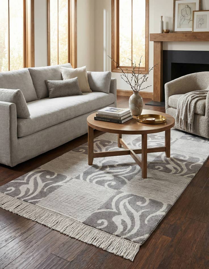 Detail image of 2' 8 x 5' 1  Hand Knotted Darya Wool Rug