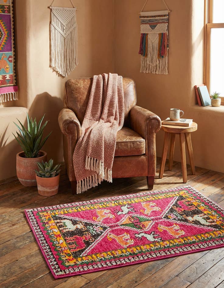 Detail image of 2' x 3'  Washable Santa Fe Rug