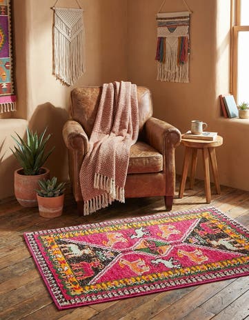 Pink Washable Mesa Rug