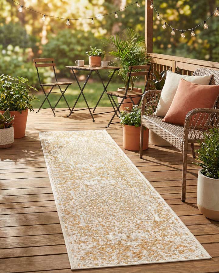 2' x 8' Easy-Clean Jill Zarin Dubai Indoor / Outdoor Runner Rug