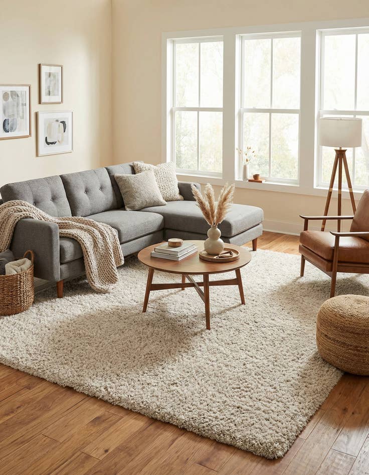 Detail image of 8' x 8' Infinity Shag Square Rug